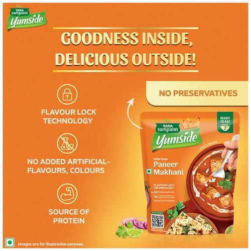 Tata Sampann Yumside Delhi Style Paneer Makhani - Ready To Eat Meal, 285 g-6.webp